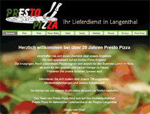 Tablet Screenshot of presto-pizza.ch